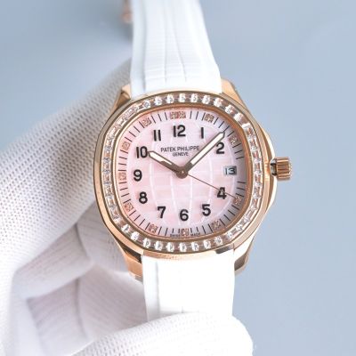 GR Factory Patek Philippe Aquanaut 9015 Movement 904L Steel 38.8mm White Strap Watch